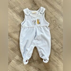 Vintage Disney Pooh & Piglet Terry Blue Romper